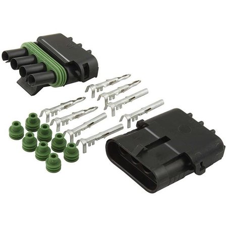 Allstar Performance Allstar Performance ALL76268 4-Wire Weather Pack Flat Connector Kit ALL76268